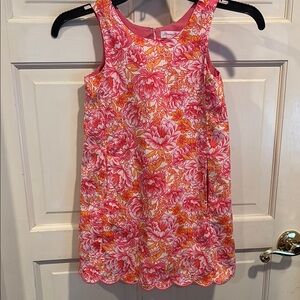 Tommy Bahama Floral Sleeveless Dress with Scalloped Hem
